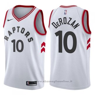 Maglia Toronto Raptors DeMar DeRozan NO 10 2017-18 Bianco