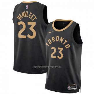 Maglia Toronto Raptors Fred Vanvleet #23 Citta 2022-23 Nero