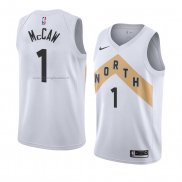 Maglia Toronto Raptors Patrick McCaw NO 1 Citta 2018 Bianco