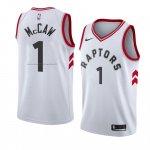 Maglia Toronto Raptors Patrick Mccaw NO 1 Association 2018 Bianco