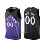 Maglia Toronto Raptors Personalizzate Earned 2020-21 Nero Viola