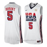 Maglia USA 1992 Kevin Durant NO 5 Bianco