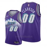 Maglia Utah Jazz Jordan Clarkson NO 00 Classics Edition Viola