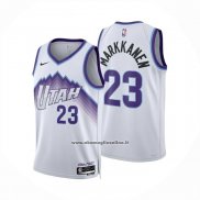Maglia Utah Jazz Lauri Markkanen No 23 Association 2025-26 Bianco