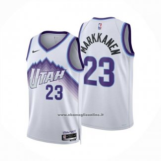 Maglia Utah Jazz Lauri Markkanen No 23 Association 2025-26 Bianco