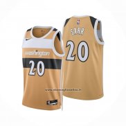 Maglia Washington Wizards Alexandre Sarr No 20 Citta 2025-26 Giallo
