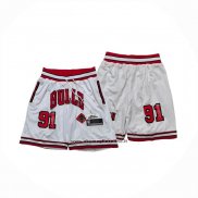 Pantaloncini Chicago Bulls Mitchell & Ness Just Don 1996-97 Bianco
