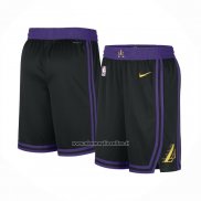 Pantaloncini Los Angeles Lakers Citta 2023-24 Nero