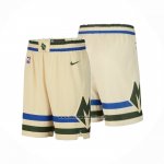 Pantaloncini Milwaukee Bucks Citta 2025-26 Crema