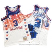 Maglia All Star 2003 Allen Iverson NO 3 Mitchell & Ness Bianco