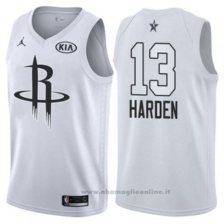 Maglia All Star 2018 Houston Rockets James Harden NO 13 Bianco