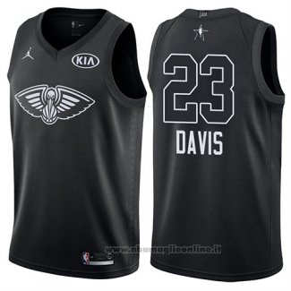 Maglia All Star 2018 New Orleans Pelicans Anthony Davis NO 23 Nero