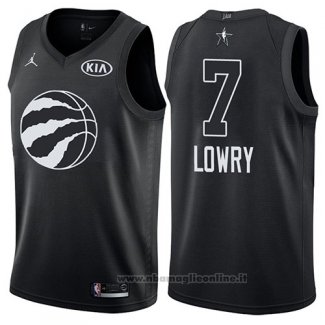 Maglia All Star 2018 Toronto Raptors Kyle Lowry NO 7 Nero