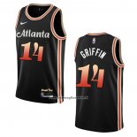 Maglia Atlanta Hawks AJ Griffin #14 Citta 2022-23 Nero