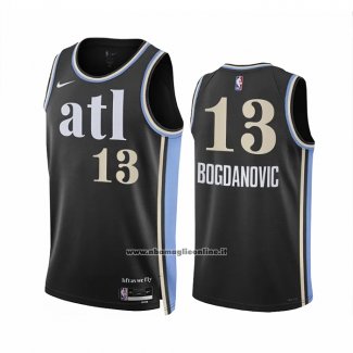 Maglia Atlanta Hawks Bogdan Bogdanovic #13 Citta 2023-24 Nero