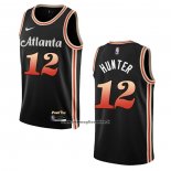 Maglia Atlanta Hawks De'andre Hunter #12 Citta 2022-23 Nero