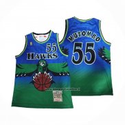Maglia Atlanta Hawks Dikembe Mutombo #55 Mitchell & Ness 1996-97 Verde