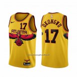 Maglia Atlanta Hawks Onyeka Okongwu #17 Citta 2021-22 Giallo