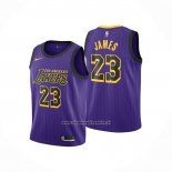 Maglia Bambino Los Angeles Lakers LeBron James #23 Citta 2019-20 Viola