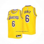 Maglia Bambino Los Angeles Lakers LeBron James #6 Icon 2022-23 Giallo