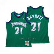 Maglia Bambino Minnesota Timberwolves Kevin Garnett #21 Hardwood Classics Throwback 1997-98 Verde