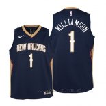 Maglia Bambino New Orleans Pelicans Zion Williamson NO 1 Icon 2019 Blu