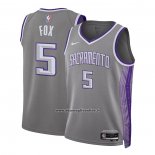 Maglia Bambino Sacramento Kings De'aaron Fox #5 Citta 2022-23 Grigio