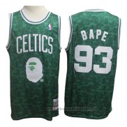 Maglia Boston Celtics Bape NO 93 Hardwood Classic Verde