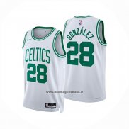 Maglia Boston Celtics Hugo Gonzalez No 28 Association 2025-26 Bianco