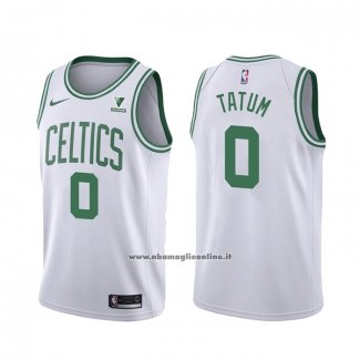 Maglia Boston Celtics Jayson Tatum #0 Association 2021-22 Bianco