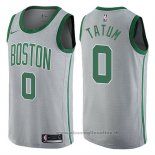 Maglia Boston Celtics Jayson Tatum NO 0 Citta Grigio