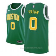Maglia Boston Celtics Jayson Tatum NO 0 Earned 2018-19 Verde