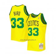 Maglia Boston Celtics Larry Bird #33 Mitchell & Ness 1985-86 Giallo