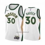 Maglia Boston Celtics Sam Hauser #30 Citta 2023-24 Bianco