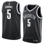 Maglia Brooklyn Nets Demarre Carroll NO 5 Icon 2018 Nero