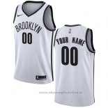 Maglia Brooklyn Nets Personalizzate 17-18 Bianco