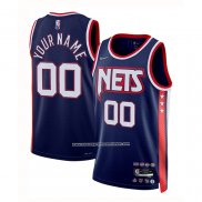 Maglia Brooklyn Nets Personalizzate Citta 2021-22 Blu