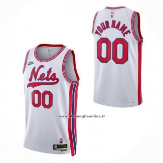 Maglia Brooklyn Nets Personalizzate Classic 2026-27 Bianco
