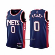 Maglia Brooklyn Nets Reggie Perry #0 Citta 2021-22 Blu