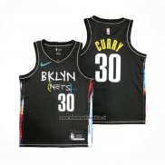 Maglia Brooklyn Nets Seth Curry #30 Citta 2020-21 Nero