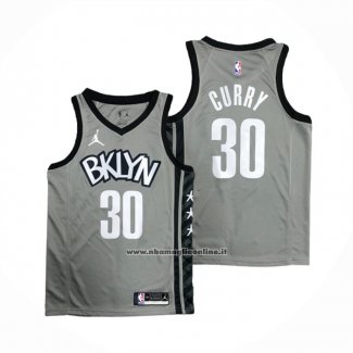 Maglia Brooklyn Nets Seth Curry #30 Statement 2020 Grigio