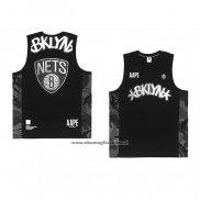 Maglia Brooklyn Nets x AAPE Nero