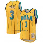 Maglia Charlotte Hornets Chris Paul #3 Mitchell & Ness 2010-11 Giallo