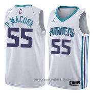 Maglia Charlotte Hornets J. P.macura NO 55 Association 2018 Bianco