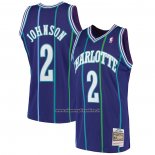 Maglia Charlotte Hornets Larry Johnson #2 Mitchell & Ness 1994-95 Viola