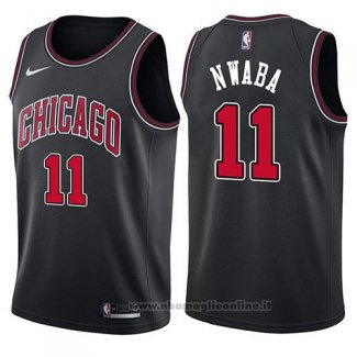 Maglia Chicago Bulls David Nwaba NO 11 Statement 2017-18 Nero