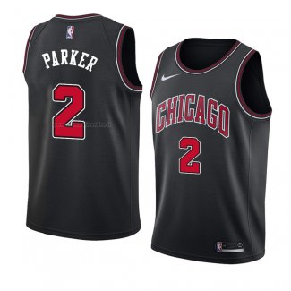 Maglia Chicago Bulls Jabari Parker NO 2 Statement 2018 Nero