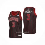 Maglia Chicago Bulls Josh Giddey No 3 Statement 2025-26 Nero