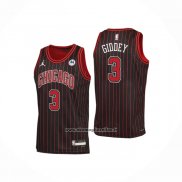 Maglia Chicago Bulls Josh Giddey No 3 Statement 2025-26 Nero