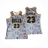 Maglia Chicago Bulls Michael Jordan No 23 Mitchell & Ness 1997-98 Bianco